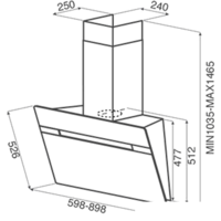 Кухонная вытяжка Jetair Viki BL 90 A PRF0111487B - Изображение №2 — Chaika Market