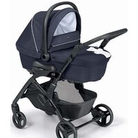 Универсальная коляска CAM Tris Fluido Easy (3 в 1, белый медвежонок, синий-черный) — Chaika Market