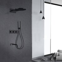 Душевая система  Abber Wasser Kreis AF8150B (черный матовый) - Изображение №2 — Chaika Market