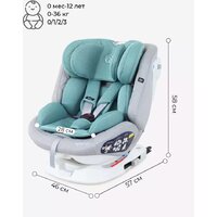 Детское автокресло Rant Nitro Isofix UB619 (серый/мятный) - Изображение №10 — Chaika Market