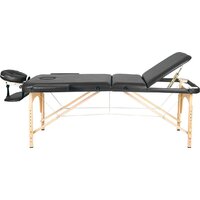 Массажный стол Atlas Sport 60 см складной 3-с деревянный (черный) - Изображение №3 — Chaika Market