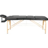 Массажный стол Atlas Sport 60 см складной 3-с деревянный (черный) - Изображение №2 — Chaika Market