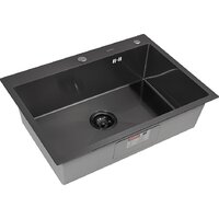 Кухонная мойка ARFEKA ECO AR 700*500 BLACK PVD NANO - Изображение №4 — Chaika Market