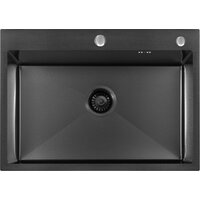 Кухонная мойка ARFEKA ECO AR 700*500 BLACK PVD NANO - Изображение №5 — Chaika Market