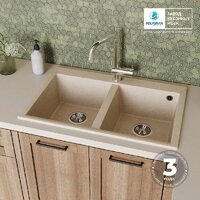 Кухонная мойка Polygran Brig 790 (кремовый) - Изображение №9 — Chaika Market