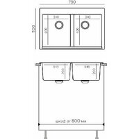 Кухонная мойка Polygran Brig 790 (кремовый) - Изображение №10 — Chaika Market