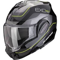 Мотошлем Scorpion Exo Exo-Tech Evo Pro Commuta (р. L, черный/серебристый/желтый) — Chaika Market