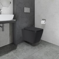 Унитаз подвесной Lauter Magdeburg 21103EC + 21901002 (кнопка узкая, черный) - Изображение №12 — Chaika Market