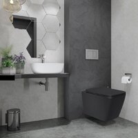 Унитаз подвесной Lauter Magdeburg 21103EC + 21901002 (кнопка узкая, черный) - Изображение №11 — Chaika Market