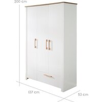 Шкаф распашной Roba Ava 1631830 (белый/натуральный) - Изображение №5 — Chaika Market