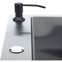 Кухонная мойка Stellar Decor S6550NB-D (нано черный) - Изображение №8 — Chaika Market