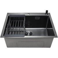 Кухонная мойка Stellar Decor S6550NB-D (нано черный) — Chaika Market