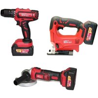  Wortex BD18251DLi0029A3 (шуруповерт, лобзик, болгарка, 2 АКБ, сумка) — Chaika Market