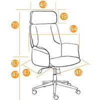 Офисное кресло TetChair Charm (флок, синий) - Изображение №12 — Chaika Market