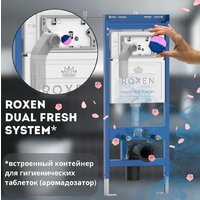 Инсталляция для унитаза Roxen StounFix Dual Fresh 710200 с удлиненными креплениями в комплекте и встр. контейнером для гигиенических таблеток (аромадозатор) - Изображение №9 — Chaika Market