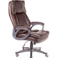 Офисное кресло Norden Medison H-1182-322 (серый/экокожа темно-коричневый) - Изображение №6 — Chaika Market