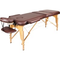 Массажный стол Atlas Sport складной 3-с деревянный 60 см (коричневый) — Chaika Market