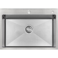 Кухонная мойка ARFEKA ECO AR 700*500 SATIN DECOR VOLCANIC ROCK - Изображение №4 — Chaika Market