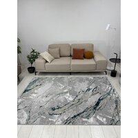 Ковер для жилой комнаты Radjab Carpet Афина Прямоугольник 9012A 12867RK (3x5, Grey/D.Green) - Изображение №3 — Chaika Market