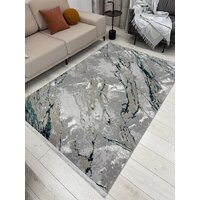 Ковер для жилой комнаты Radjab Carpet Афина Прямоугольник 9012A 12867RK (3x5, Grey/D.Green) - Изображение №2 — Chaika Market
