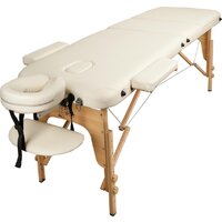 Массажный стол Atlas Sport складной 3-с деревянный 60 см (бежевый) — Chaika Market
