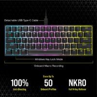 Клавиатура Corsair K65 RGB Mini (черный, Cherry MX Speed, нет кириллицы) - Изображение №24 — Chaika Market