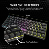 Клавиатура Corsair K65 RGB Mini (черный, Cherry MX Speed, нет кириллицы) - Изображение №20 — Chaika Market