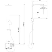 Душевая система  Abber Daheim AF8220BL (черный матовый) - Изображение №3 — Chaika Market