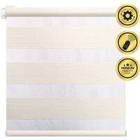 Рулонная электроштора НеоФьюжен Юпитер 130х250 правая (слоновая кость, белая фурнитура) — Chaika Market