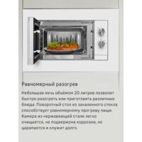 Микроволновая печь MAUNFELD JBMO725WH01 - Изображение №8 — Chaika Market