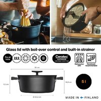 Кастрюля Fiskars Hard Face 1075527 - Изображение №8 — Chaika Market