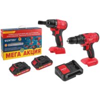  Wortex 1329368 (гайковерт, шуруповерт, 2 АКБ) — Chaika Market