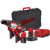  Milwaukee M12 M12BPP2B-421C 4933443497 (шуруповерт, винтоверт, 2 АКБ, кейс) — Chaika Market