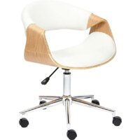 Офисное кресло TetChair Bend кожзам (натуральный/белый) — Chaika Market