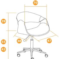 Офисное кресло TetChair Bend кожзам (натуральный/белый) - Изображение №15 — Chaika Market