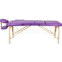 Массажный стол Atlas Sport 60 см складной 3-с деревянный (фиолетовый) - Изображение №2 — Chaika Market