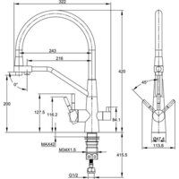 Смеситель Cersanit Vivo однорычажный с фильтром с гибким изливом 68217 (хром) - Изображение №15 — Chaika Market