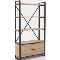 Стеллаж Hype Mebel Стандарт Люкс 50x170 (черный/дуб галифакс натуральный) — Chaika Market