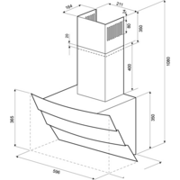 Кухонная вытяжка Krona Inga 600 white push button [00018712] - Изображение №2 — Chaika Market
