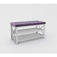 Банкетка Hype Mebel Будс (белый/фиолетовый) - Изображение №1 — Chaika Market