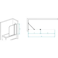 Стеклянная шторка для ванны RGW SC-011B 900 351101109-14 - Изображение №3 — Chaika Market