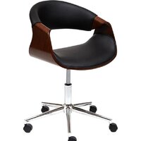 Офисное кресло TetChair Bend (орех/кожзам черный) — Chaika Market