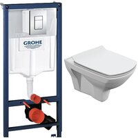 Унитаз подвесной Cersanit Carina New Clean S-MZ-CARINA-XL-COn-S-DL-w + 38772001 — Chaika Market