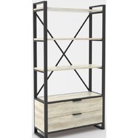 Стеллаж Hype Mebel Стандарт Люкс 50x170 (черный/древесина белая) — Chaika Market