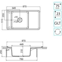 Кухонная мойка Акватон Беллис 87 (серый) - Изображение №3 — Chaika Market