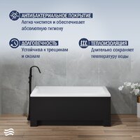 Ванна Lauter Estelle 120 21206020 (с ножками, черным подголовником и черным лиц. экраном) - Изображение №5 — Chaika Market