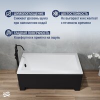 Ванна Lauter Estelle 120 21206020 (с ножками, черным подголовником и черным лиц. экраном) - Изображение №3 — Chaika Market