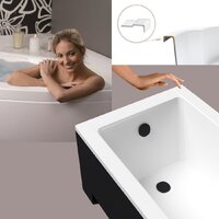 Ванна Lauter Estelle 120 21206020 (с ножками, черным подголовником и черным лиц. экраном) - Изображение №6 — Chaika Market