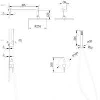 Душевая система  Abber Wasser Kreis AF8118RG (розовое золото) - Изображение №3 — Chaika Market
