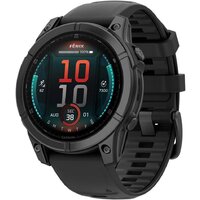 Умные часы Garmin Fenix E 47мм (серая сталь, черный силиконовый ремешок) — Chaika Market
